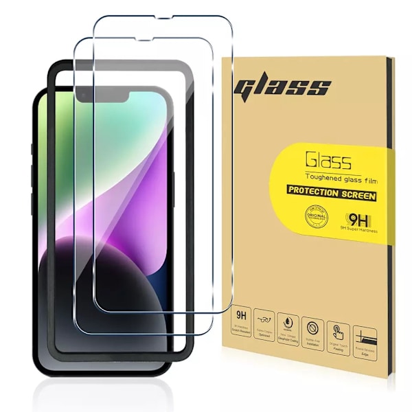 iPhone 16 Pro - (2-Pack) Skärmskydd Premium med Installationsram