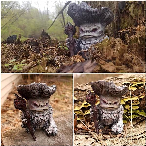 Fe Champignon Monster Shaman Troldmand Trold Statue Miniature Fe