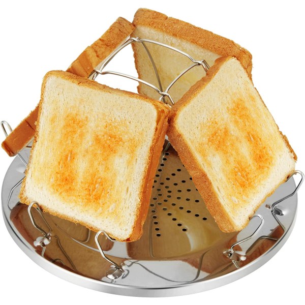 Rostfritt stål Camping Brödrost Toast Tillbehör för gasspis