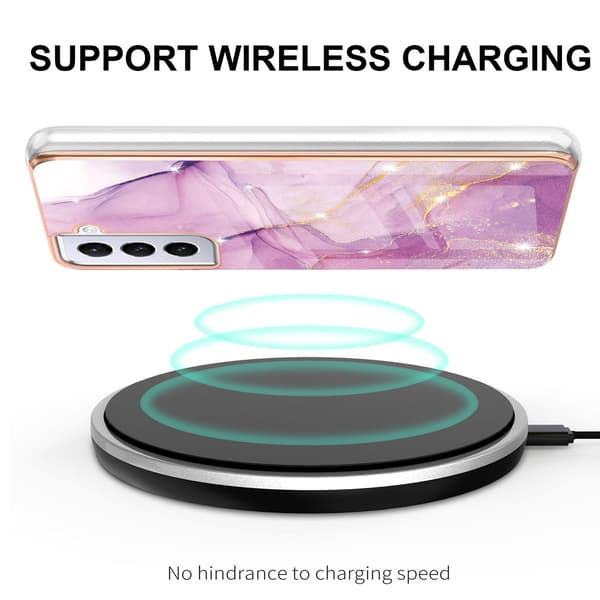 Marmorikuori Samsung Galaxy S23 Ultra - Pinkki kulta TPU