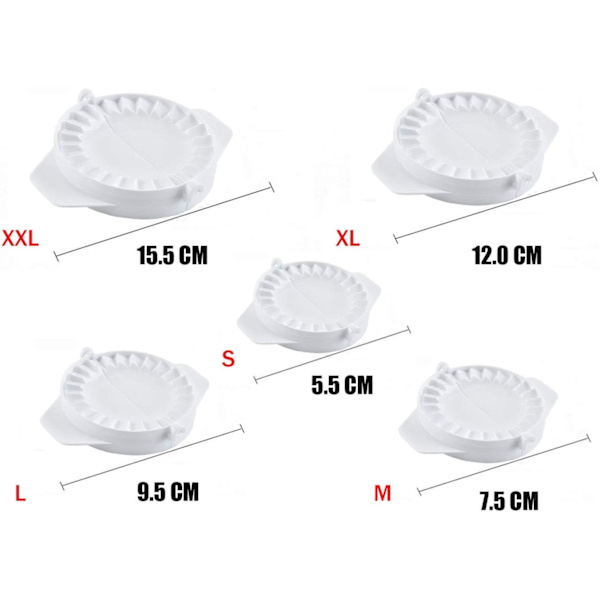 Ravioli Dumplings Maker Set om 5 Delar - Degpress och Mo