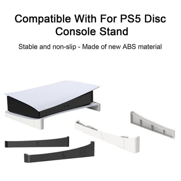 Desktop Stand Konsolholder Maksimal Luftstrøm Forbedre Varmeafledning Stabil Skridsikker Perfekt Pasform Horisontal Beslag Stand til PS5 Base Stand