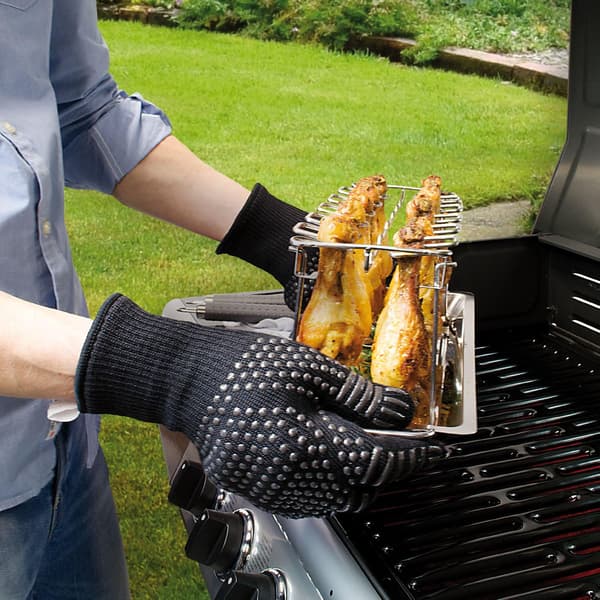 BBQ - Premium BBQ grill- og ovnhandsker (1 par) op til 500°C i henhold til EN407 sort