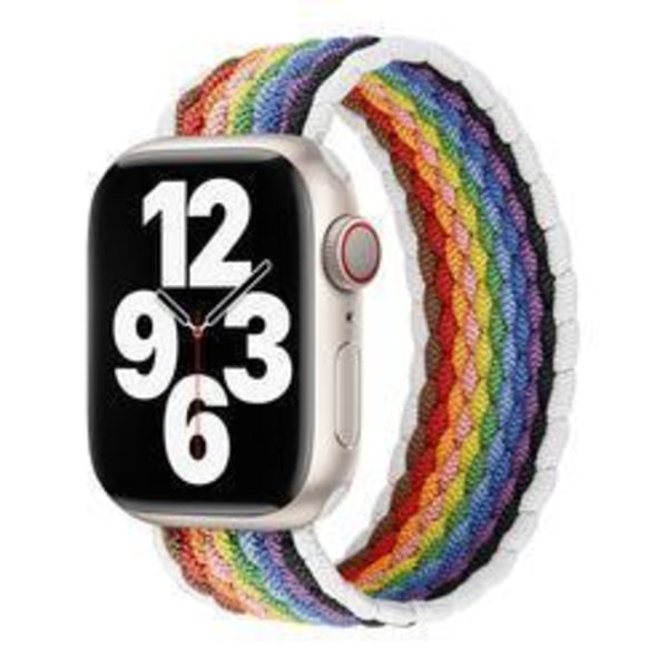 Apple Watch kompatibelt ARMBAND Elastiskt WHITE PRIDE 38/40/41mm MultiColor M MultiColor M