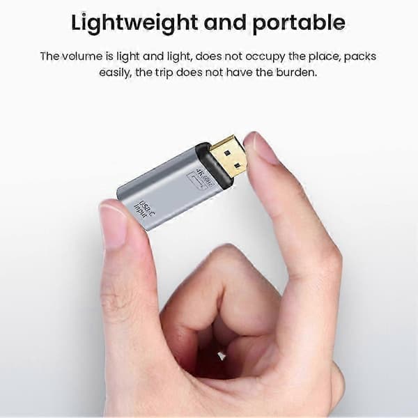 USB C Adapter Type-C Hunn til -Kompatibel DP MiniDP Hann Adapter HD Video 4K@60Hz (MINI DP-Kompatibel)