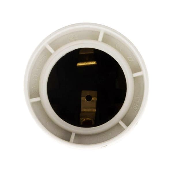 E27 Slät Vit Termoplastsockel [energiklass A]