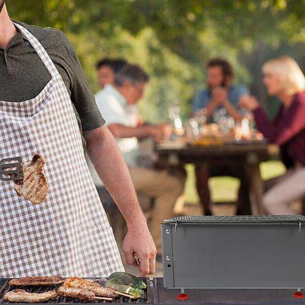 Grill i järnlegering, förtjockad utomhusgrill, utomhus campingkamin