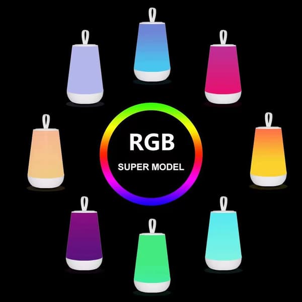 Håndberøring liten nattlys lysbilde RGB kreativt lite nattlys