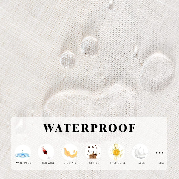 Rektangulær vanntett duk Bordduk Bomull Lin 140x18
