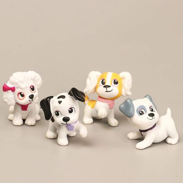 Hundleksaksset, 9 st realistiska detaljerade valpfigurer