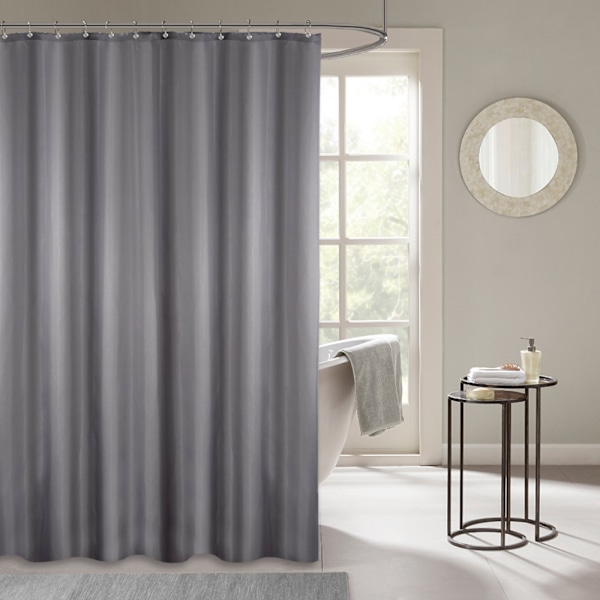 Duschdraperi premium textil tjock struktur badkar