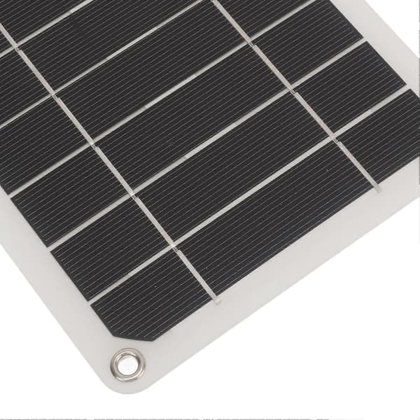 Solpanelssæt 8W 5V USB-udgang Vandtæt Stødresistent Monokrystallinsk Solpanel til Bil Båd Trailer Autocamper