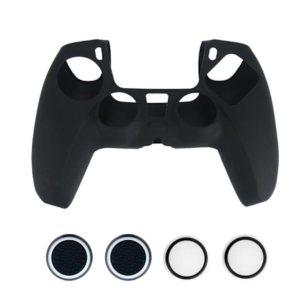 2x Silikonskydd för Playstation 5 PS5 Kontroll - Svart Svart one size