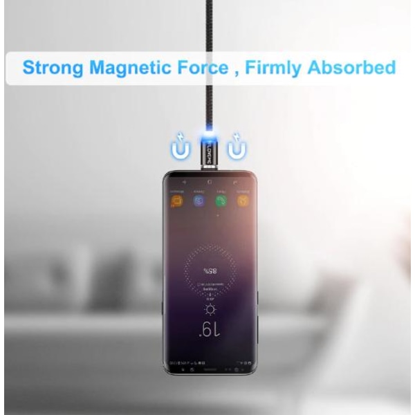 1m Magnetkabel för USB-C Snabb Laddning röd Red