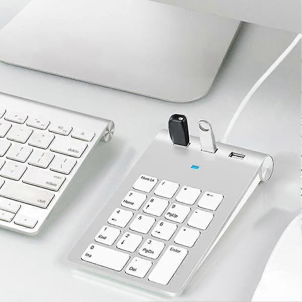 Mini USB 2.0 Numerisk Tastatur 18 Taster Digitalt Tastatur Ultra Tyndt Nummerblok Til Computer PC Bærbar