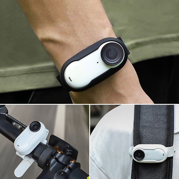 Silikonarmband för Insta360 GO 2, Silikon Skyddande Fodral för Insta360 GO 2 Actionkamera Tillbehör Black