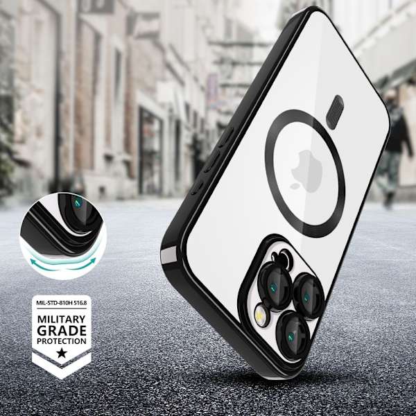 Tech-Protect iPhone 16 Pro-deksel MagSafe MagFlex skinnende svart