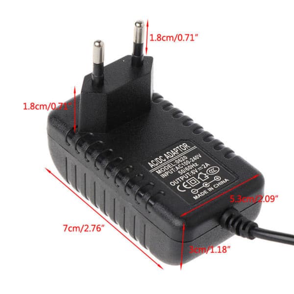 AC-strømadapter 6V 2A til DC-strømadapter AC 100-240V 50-60Hz til DC 6V 2A 12W Oplader Strøm AC-adapter