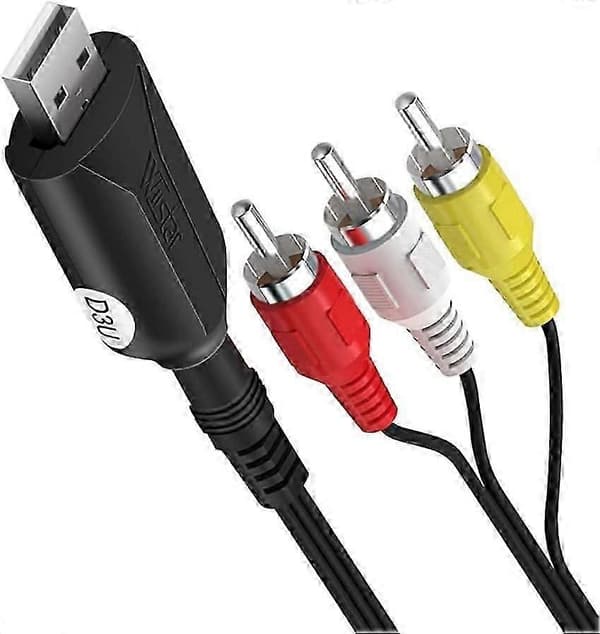 USB2.0 Video Capture Card-kabel, RCA til USB Capture Audio Video Grabber VHS DVD AV til digital konverter