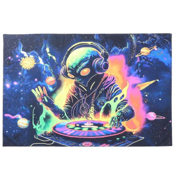 Alien-kuvioinen fluoresoiva taustakangas, muodikas seinävaate