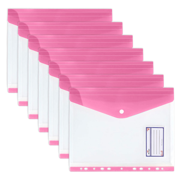7st transparent färg filväska Dokumentförvaringsväska med
