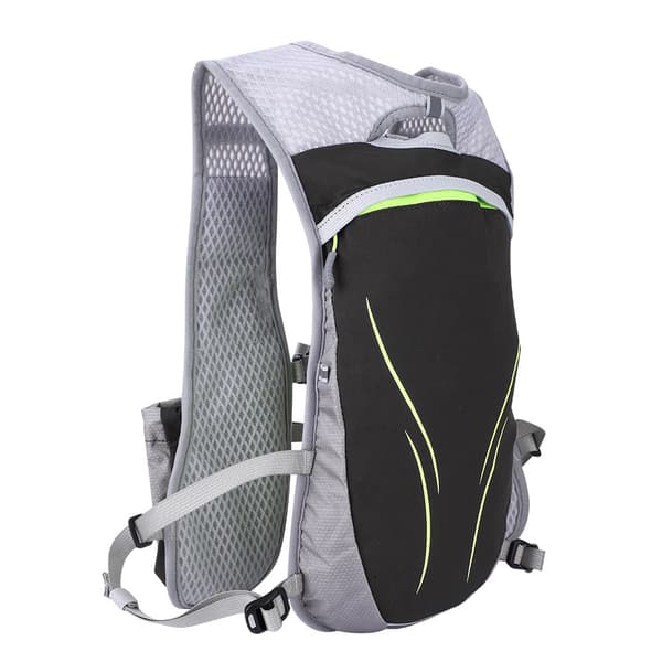 Aonijie Löpning Vätskeryggsäck Nylon 5.5L Utomhusväskor Vandring Cykling Ryggsäck Grå