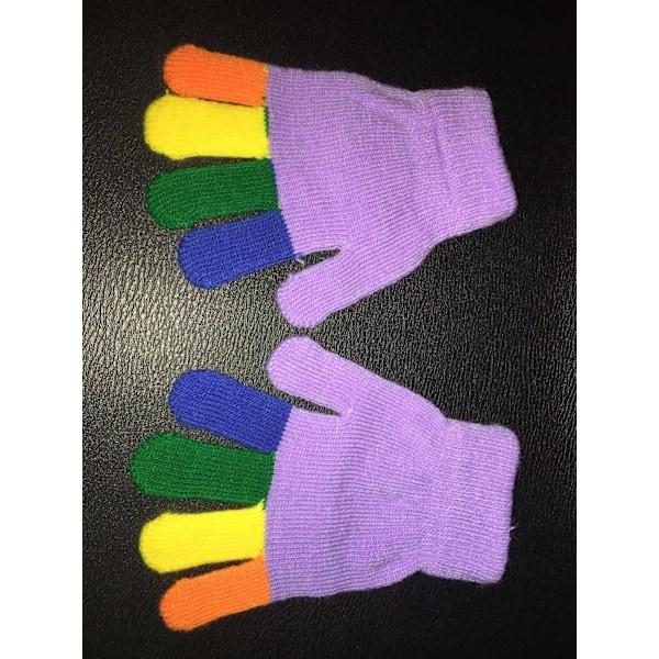 4-Pack 2i1 Fingervantar + Fingerlösa Vantar Soy Luna Rainbow Glitter One Size Rosa one size