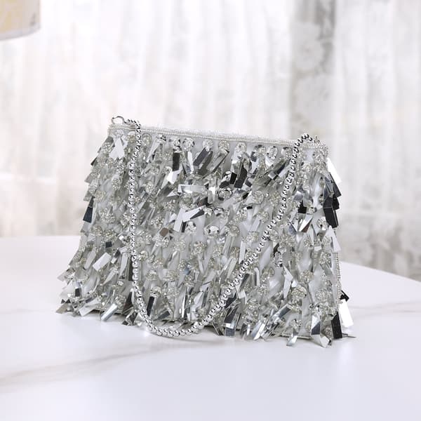 (Sort) Dame Glitter Paillet Håndtaske Aftenclutch