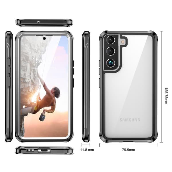 Støtsikkert deksel 3-i-1, Galaxy S22, 6.1 tommer Black Galaxy S22 - 6.1