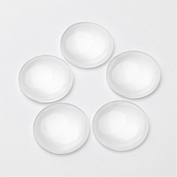 10-pack Runda Glas Cabochons 18mm