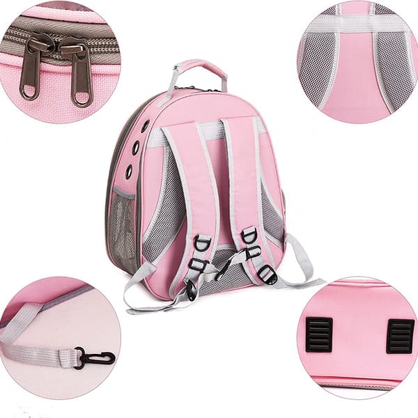 Pink, Transparent op til 9,00 kg, transporttaske til katte