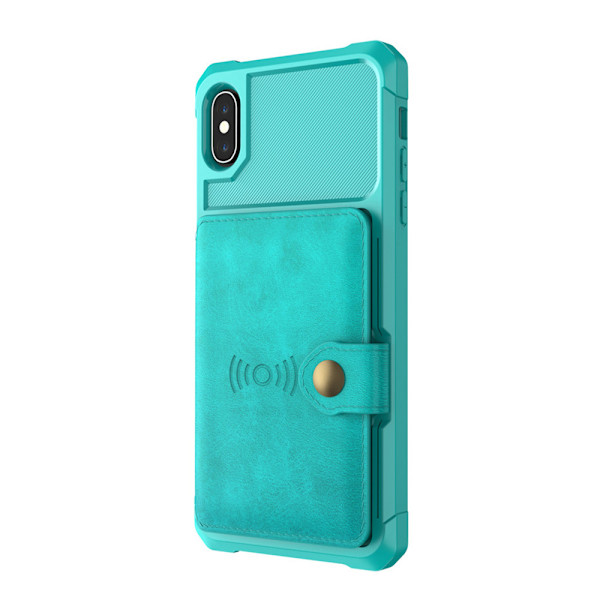 Genomtänkt Skyddsskal med Kortfack - iPhone XS Max Brun