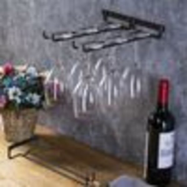 Elegant Vinglashållare, Utrymmesbesparande Hängare för Vinglas Under Skåp för Enkel Åtkomst & Förvaring i Kök, Bar, Kontor, Hotell
