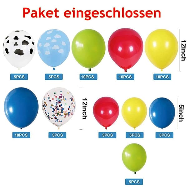 Ballongset med 75 st skimrande ballonger, för bröllopsdekoration