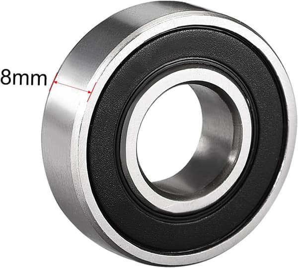 4 st 6001-2RS Dubbeltätade kullager 12mmx28mmx8mm Kolstål
