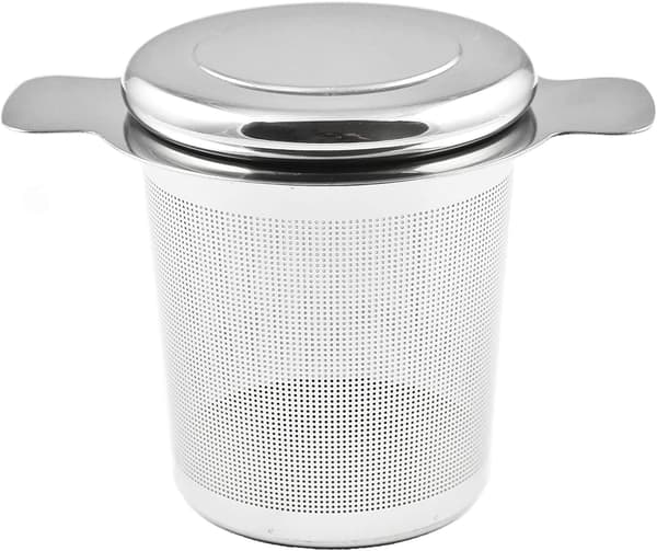 Firkantet finmasket te-infuser, si i rustfrit stål med forlænget kædekrog til brygning af robust og smagfuld te, perfekt gave til kære