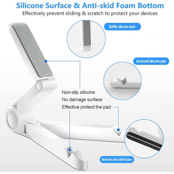 Adjustable Tablet Stand and Tablet Holder, Portable Tablet Stand for iPad, Samsung Galaxy and Kindle Fire Tablets