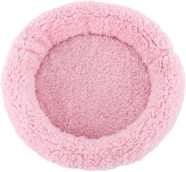 1 stk. myk, koselig rund fleece varm hamsterseng sovematte for rotte, H