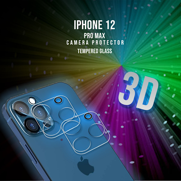 2-Pack Iphone 12 Pro Max Linsskydd - 9H Härdat glas