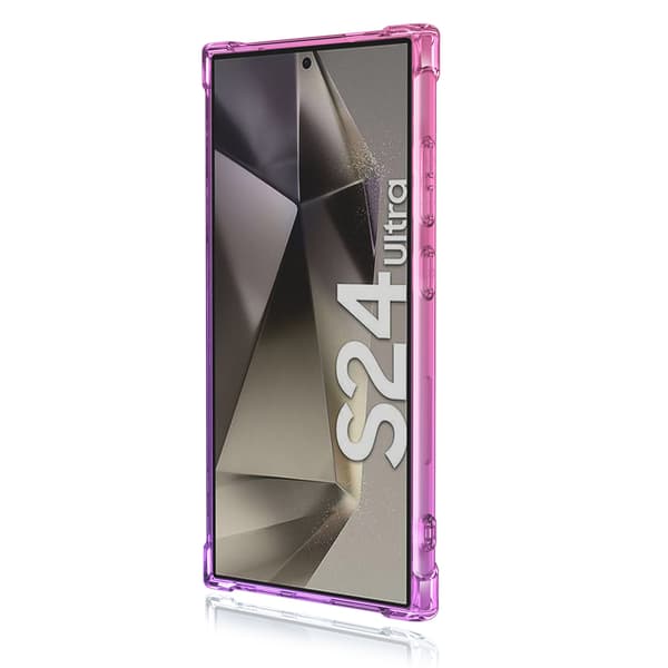 Gradient Air Cushions, TPU Case, S24 Ultra, Pink/Green Rosa/Grön