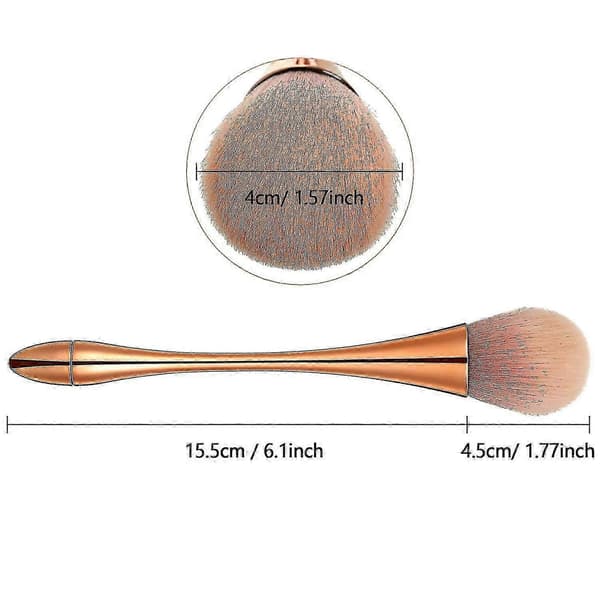 3 stk. Store pudder mineral børster neglekunst støvbørste bløde fluffy makeup børster makeup foundation børster