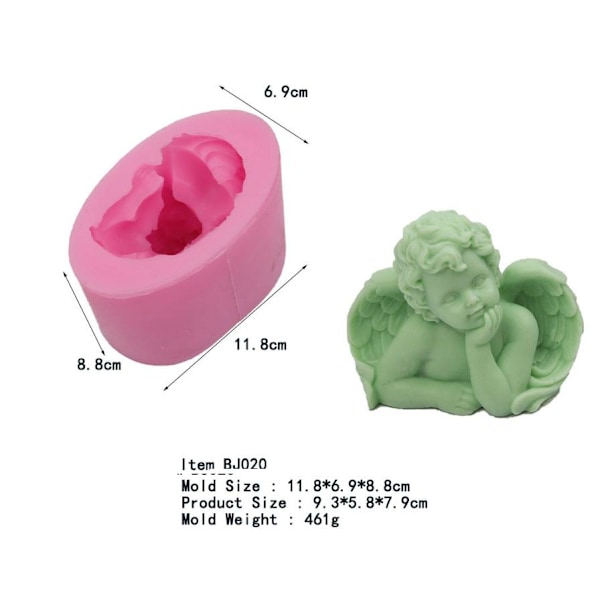 Barn ängel Silikonform mold Stearinljus Plaster Candle