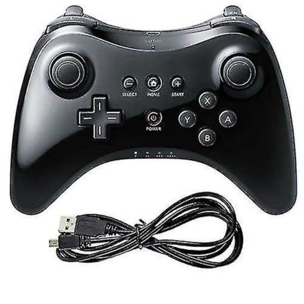 Wii U-kontroller, oppladbar Bluetooth Dual Analog Controller Gamepad for Wii U Pro-kontroller med USB-ladekabel Ty