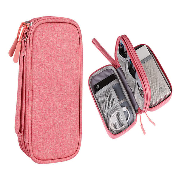 E-organizer reise kabel tilbehør kit, E-organizer etui, vanntett E-organizer kit, ladekabel, lader, mus, USB-kabel, hodesett flash-stasjon