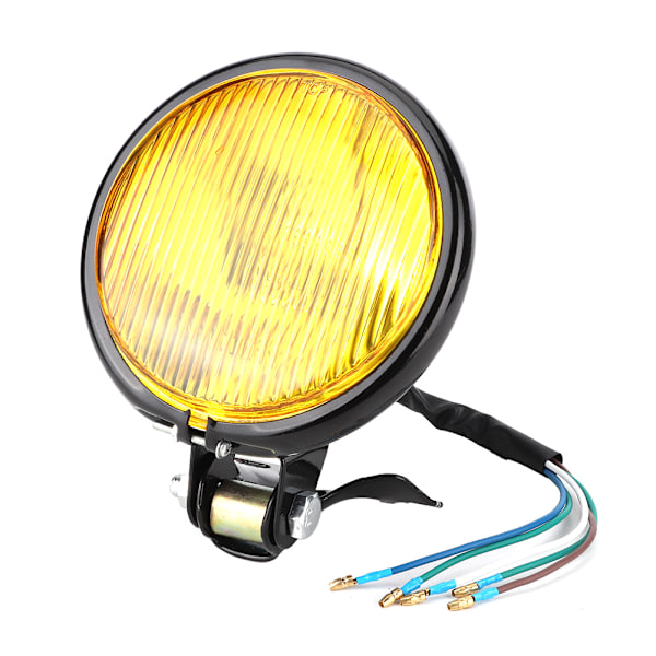 Retro Motorcykelstrålkastare, Anpassad Universell Passform För De Flesta Motorcyklar Med Halogenlampa, Enkel Installation Och Justerbar Hög Eller Låg Ljusbild