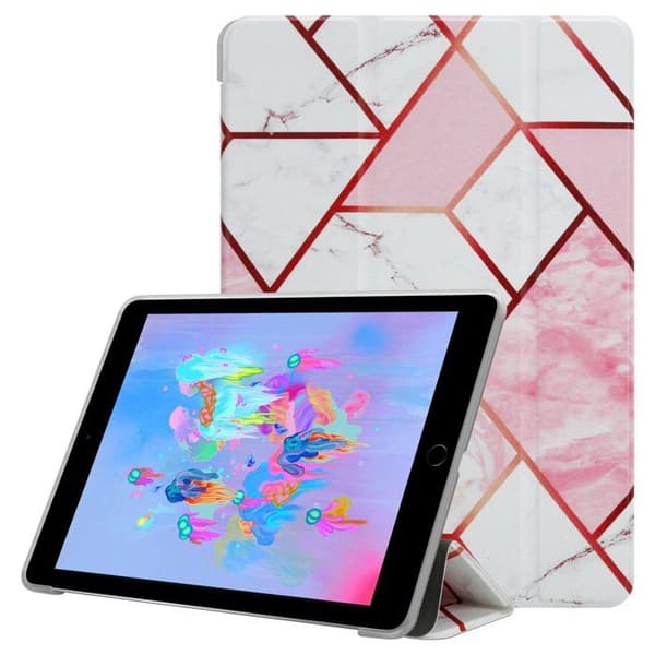 Tabletfodral, iPad AIR 2, AIR 2013, PRO, Silikon TPU, 360° skydd, Vit Rosa