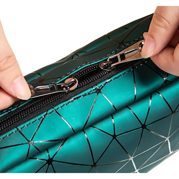 Toalettmappe, dobbeltlags kosmetikkveske laminert solid holdbar