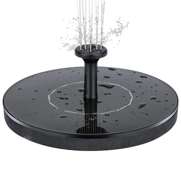 INF Fontæne - Solcellefontæne / Vandfontæne Solcelle - 16 cm Sort