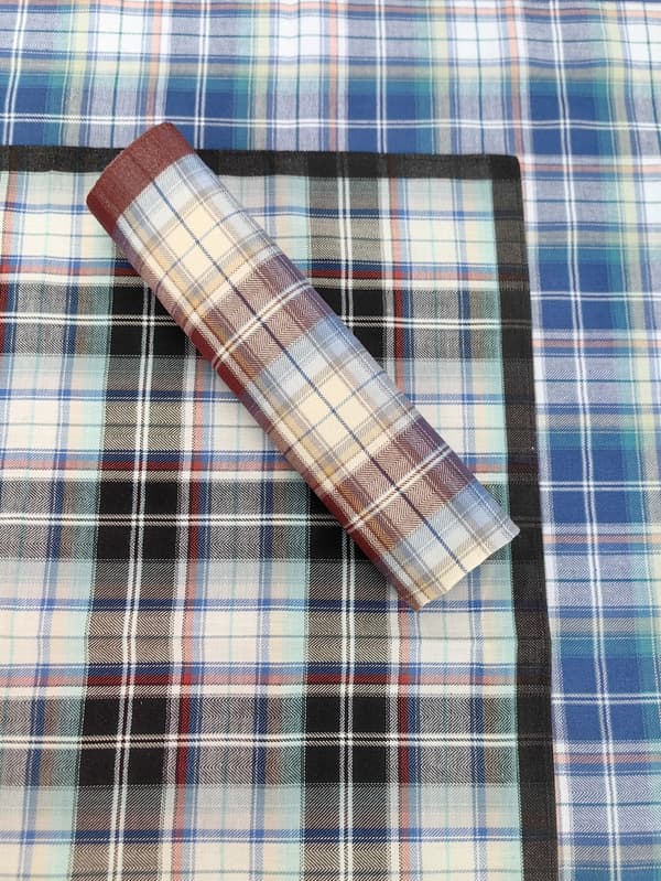 3-pack, 43x43cm Herr Mjuk Bomull Nä handkerchief med Cla