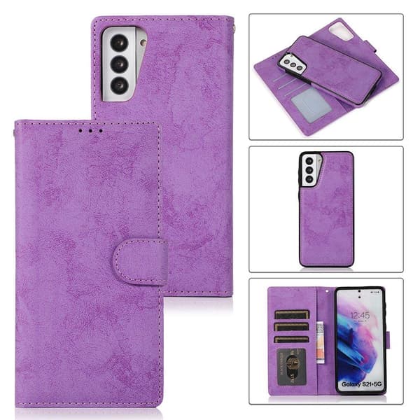 Kompatibel med Galaxy S21 Plus, Pungcover, Brun Brun